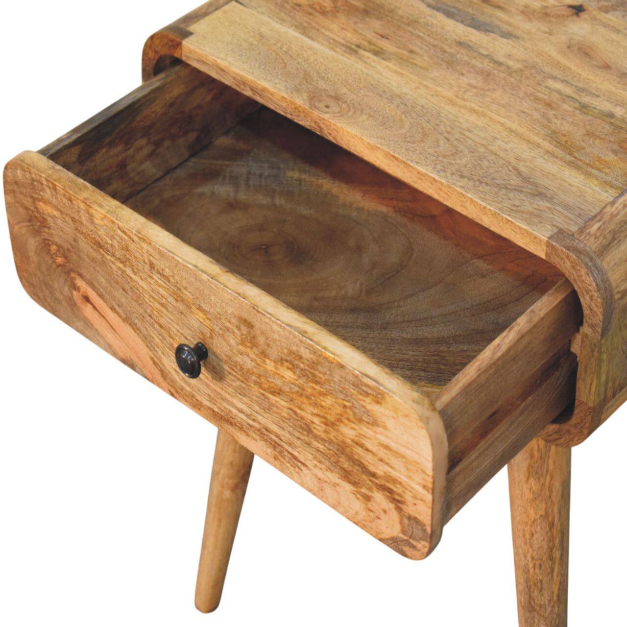 Alt View 2. Artisan Furniture - Artisan Furniture Solid Wood Avora Oak-ish Nightstand with 1 drawer - Oak.