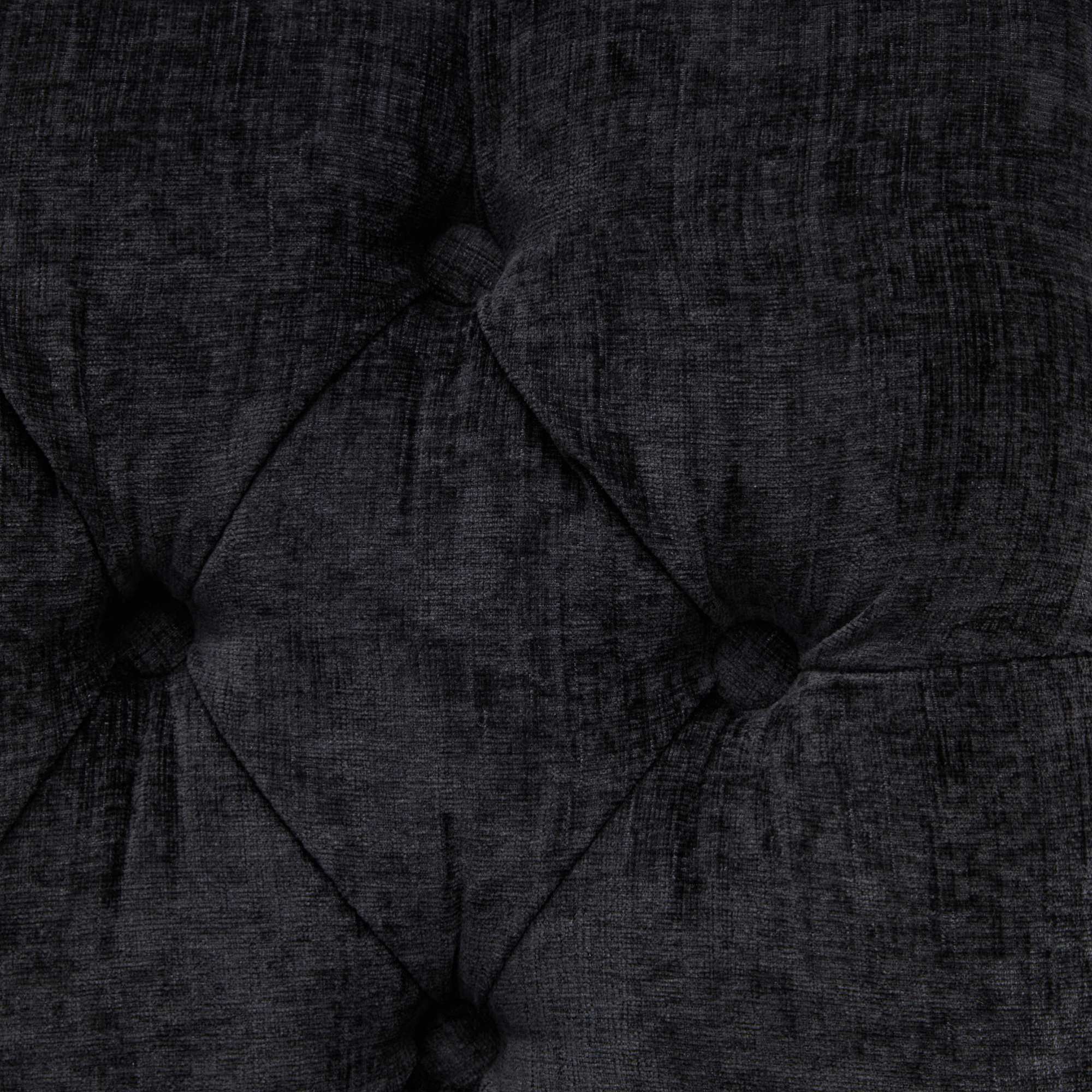 Alt View 5. GOODSILO - Upholstered Tufted Accent Dining Chair with Curved Wood Legs and Chenille Fabric in Neutral Beige - Black.