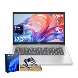 HP - Upgraded - 17.3" HD+ Touchscreen Laptop - Intel Core Ultra 5 225U - 16GB RAM 512GB SSD - Numeric Keypad - PCO Laptop Cooler - Silver
