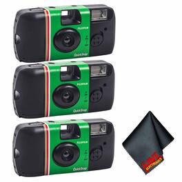 Fujifilm - 3xFUJIFILM QuickSnap Flash 400 Disposable Camera (27 Exposures), Bundle
