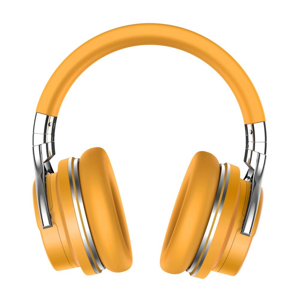 Angle. MOVSSOU - MOVSSOU E7 Bluetooth Wireless Active Noise Cancelling Headphones - yellow.