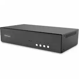 AVI - Secure 4-Port Dual-Monitor KVM Switch, HDMI or DisplayPort, 4K 60Hz, NIAP 4.0, CAC, Made in the USA (ck4-hp204c) - Black