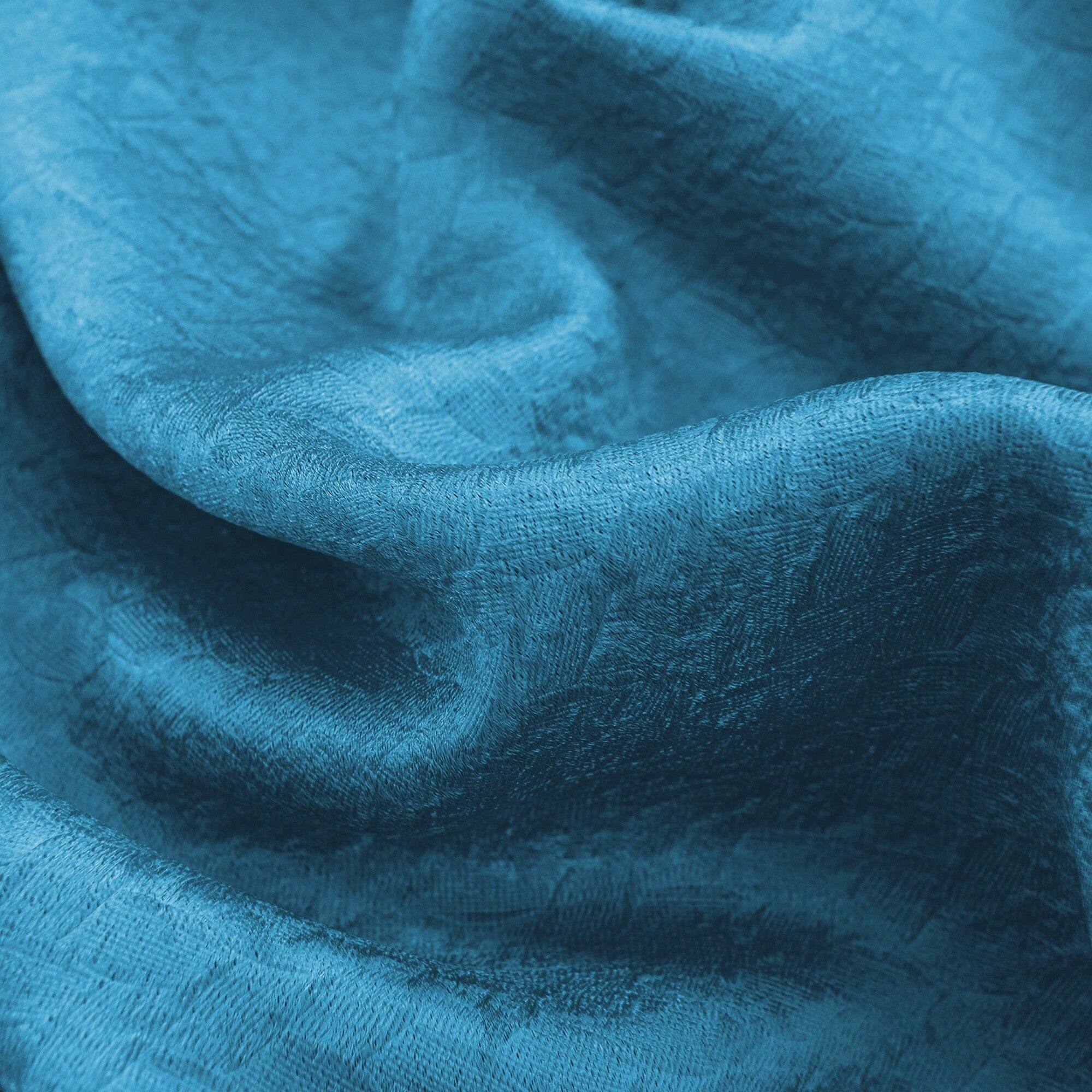 Alt View 4. Olivia Gray - Olivia Gray Lydia Matte Embossed Blackout Curtain Panel in Blue - Blue.