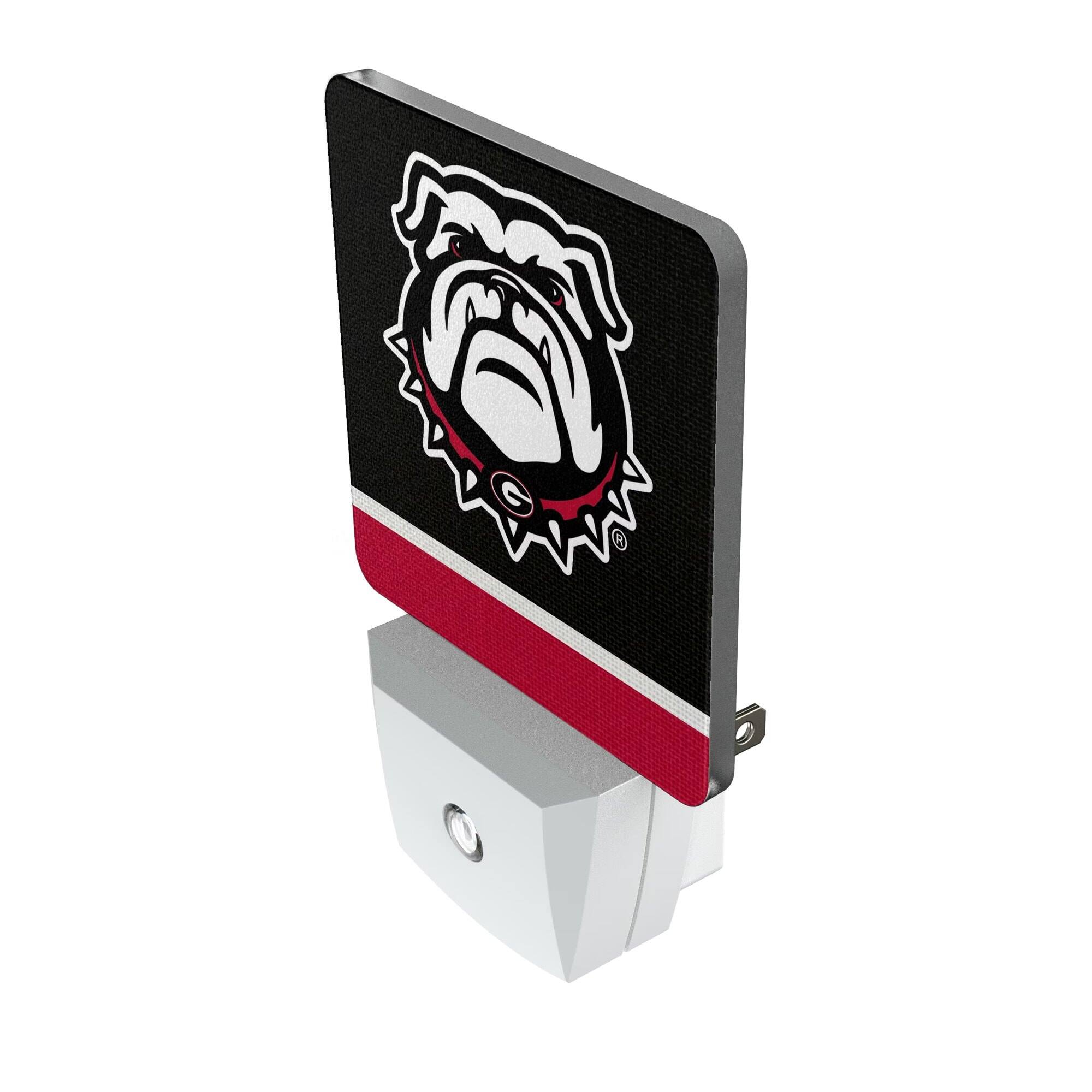 Alt View 1. Keyscaper - Georgia Bulldogs Logo Stripe Design Nightlight 2-Pack - Multicolor.