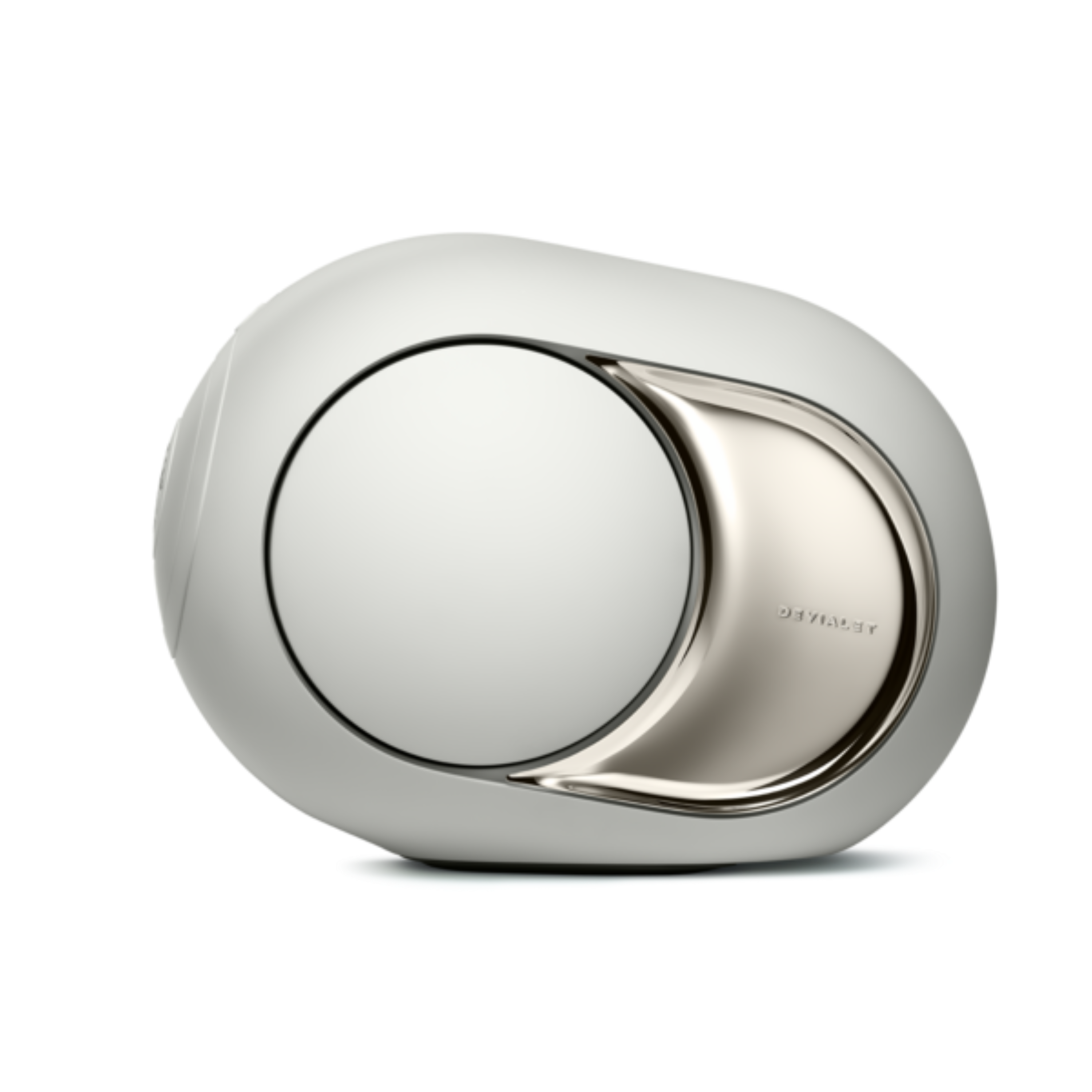 Angle. Devialet - Phantom Ultimate 108 dB Speaker - Light Pearl.