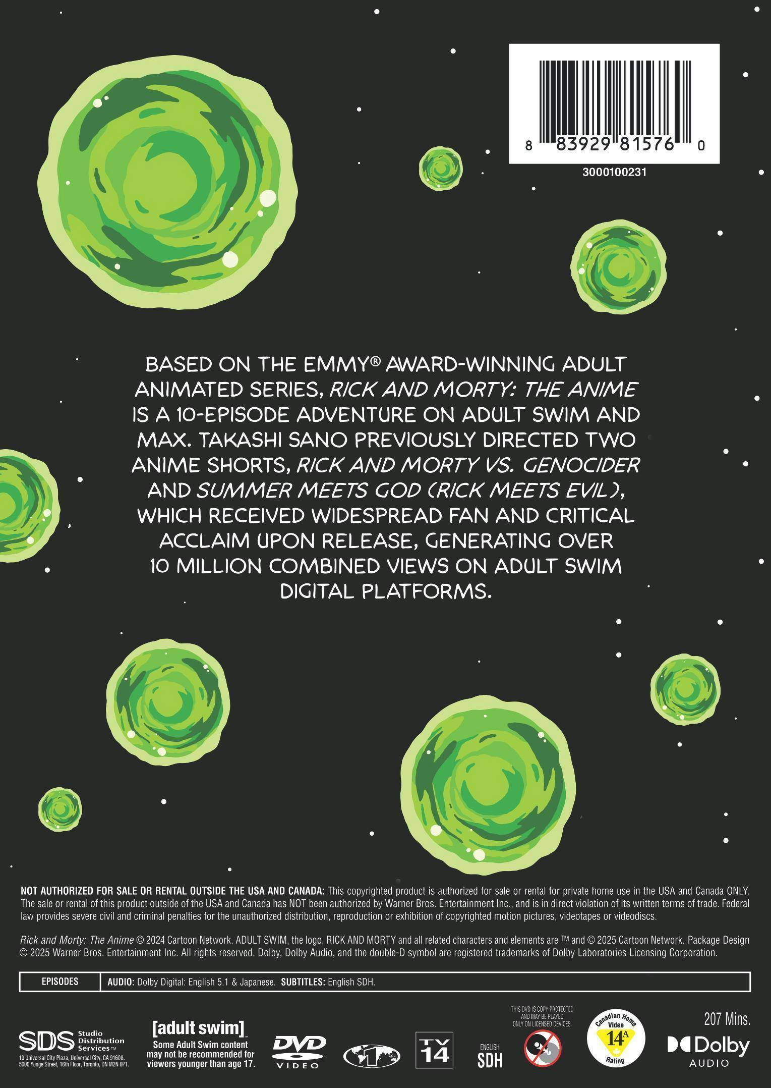 Back. Rick and Morty: The Anime [DVD].