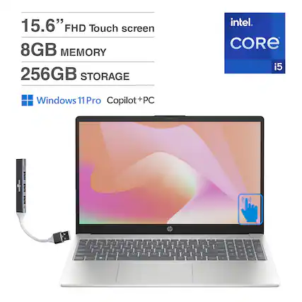 15.6" FHD Touch screen
8GB MEMORY
256GB STORAGE
intel CORE i5
Windows 11 Pro Copilot+PC