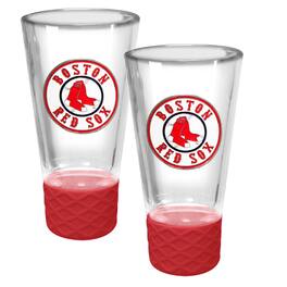 Great American Products - 2-Pack 4oz. Cheer Shot Set with Silicone Grip - Red