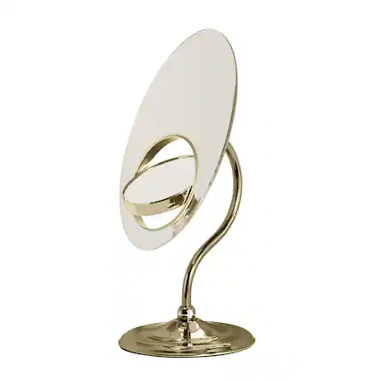 Front. Zadro - Tri-Optics Makeup Mirror with 8X/3X/1X Magnifications - Brass.