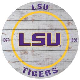 Jardine - LSU Tigers 20'' x 20'' Indoor/Outdoor Weathered Circle Sign - White