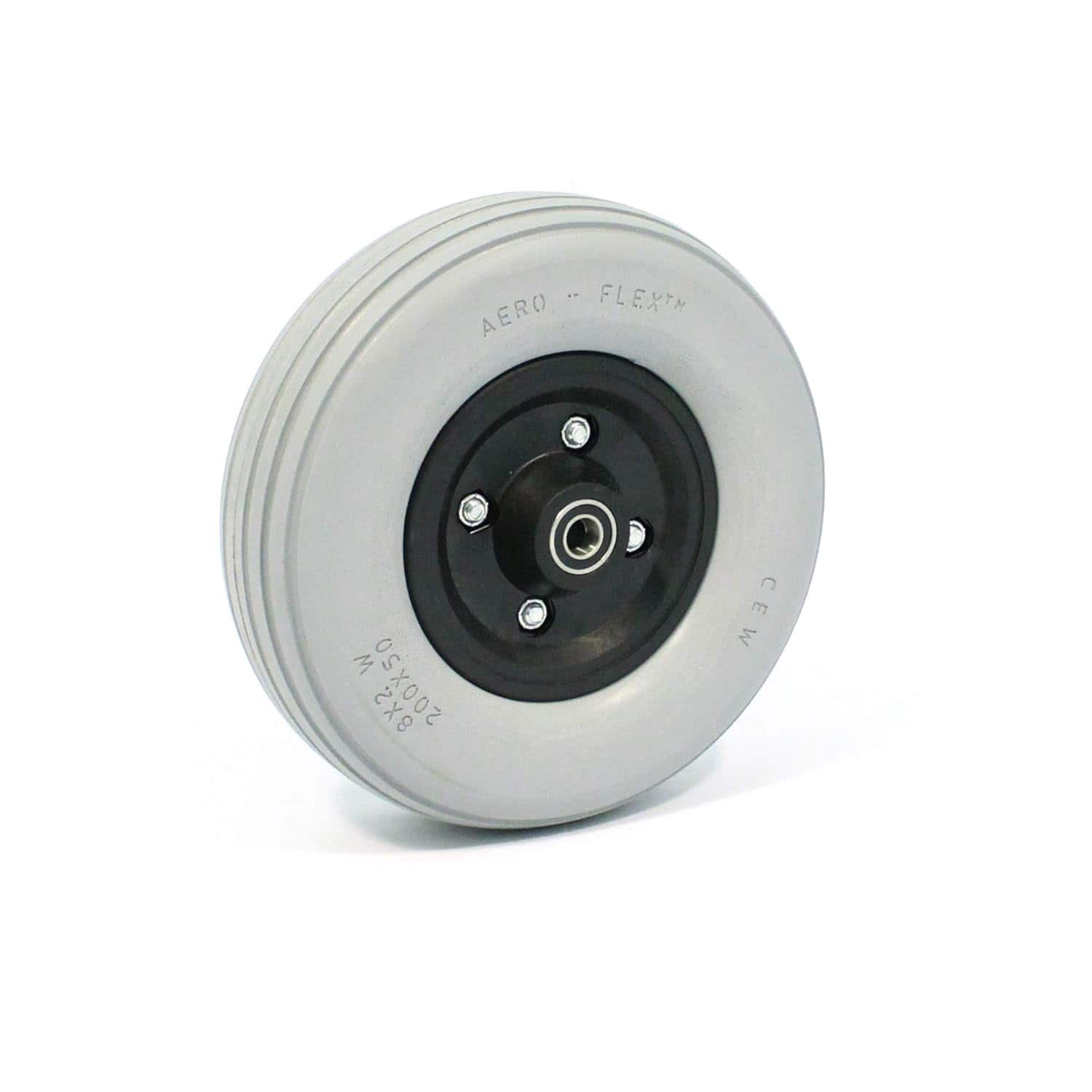 Invacare - Semi-Pneumatic Wheelchair Caster Wheel (8" x 2-1/4" Size) Replacement Part - Neutral/beige