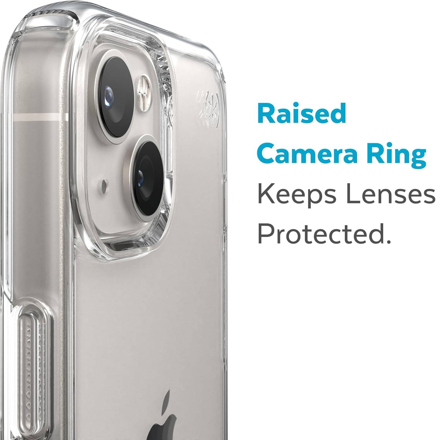 Raised Camera Ring Keeps Lenses Protected.