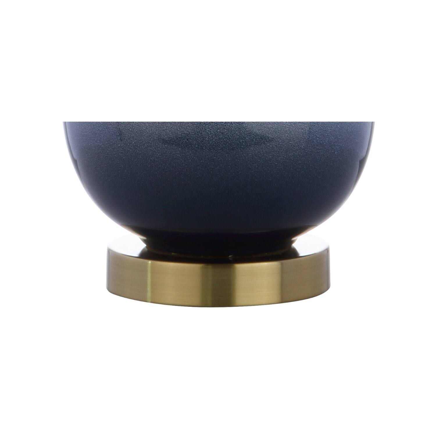 Alt View 7. Jonathan Y - Gradient 25" Ceramic/Brass LED Table Lamp, White/Navy - White/Navy.
