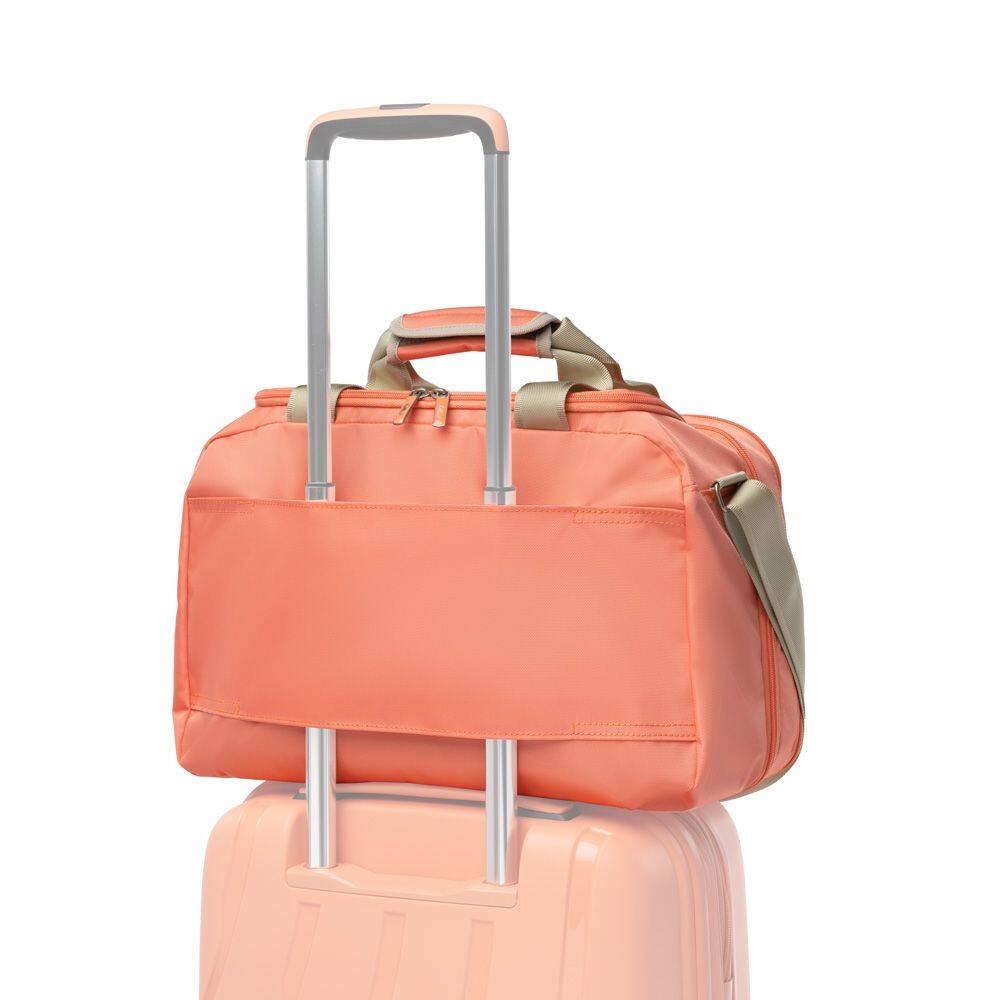 Left. Atlantic - Atlantic Family 2-in-1 Travel Tote & Cooler - Coral Orange.