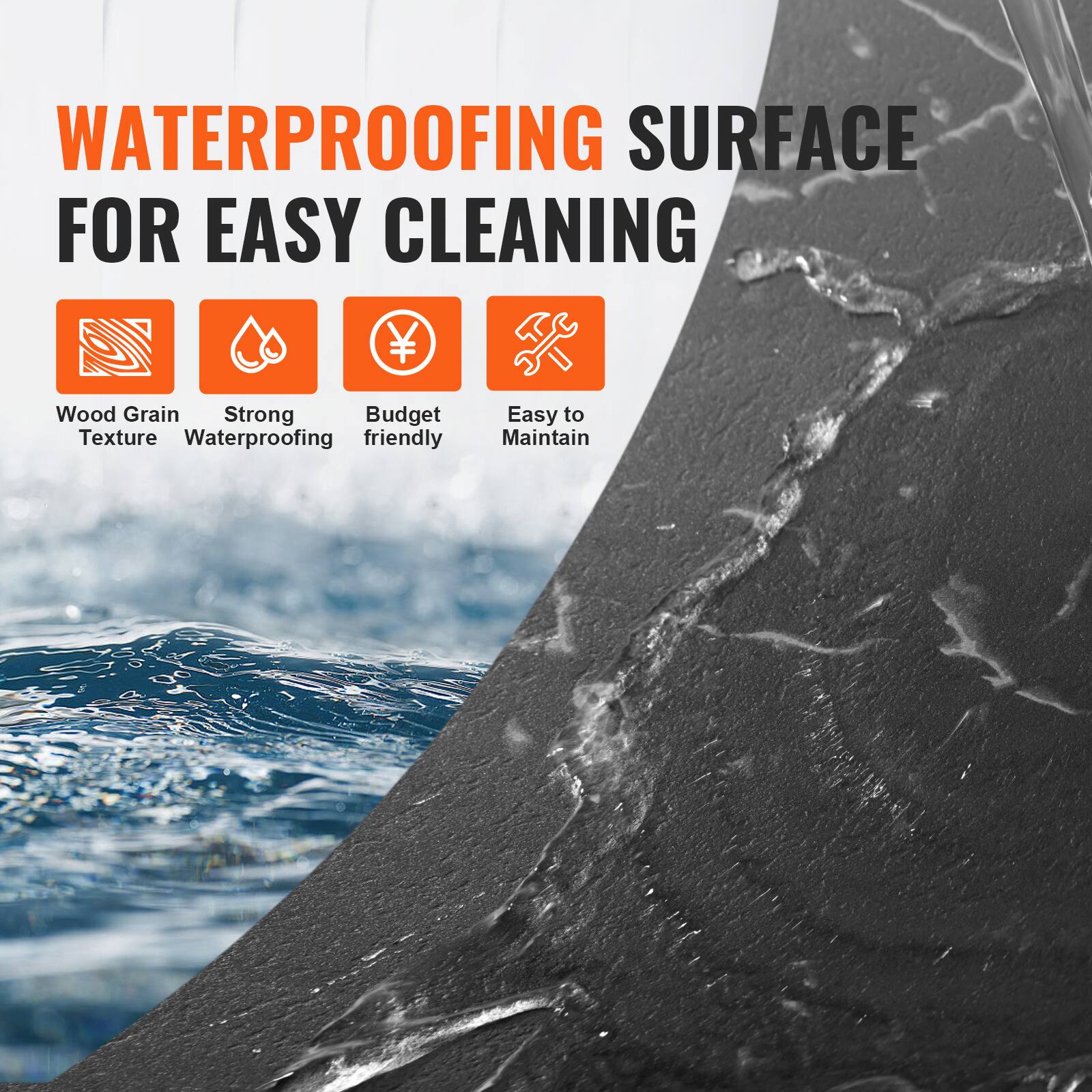 Wood Grain Texture, Strong Waterproofing, Budget friendly, Easy to Maintain