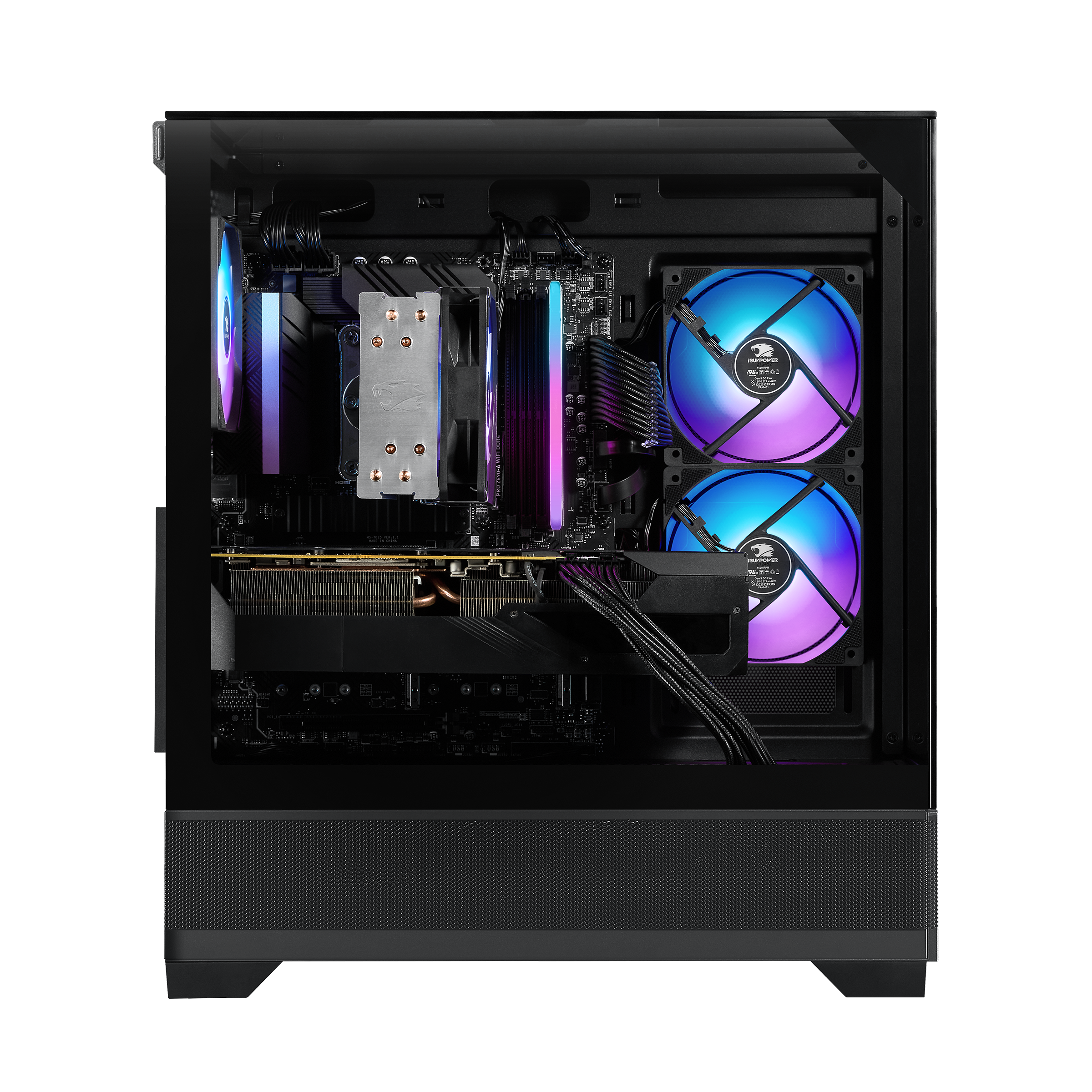 Left. iBUYPOWER - iBUYPOWER - Element SE Gaming Desktop PC - AMD Ryzen 5 8400F, AMD Radeon RX 6600 8GB, 16GB DDR5 RGB,1TB NVMe - Black.