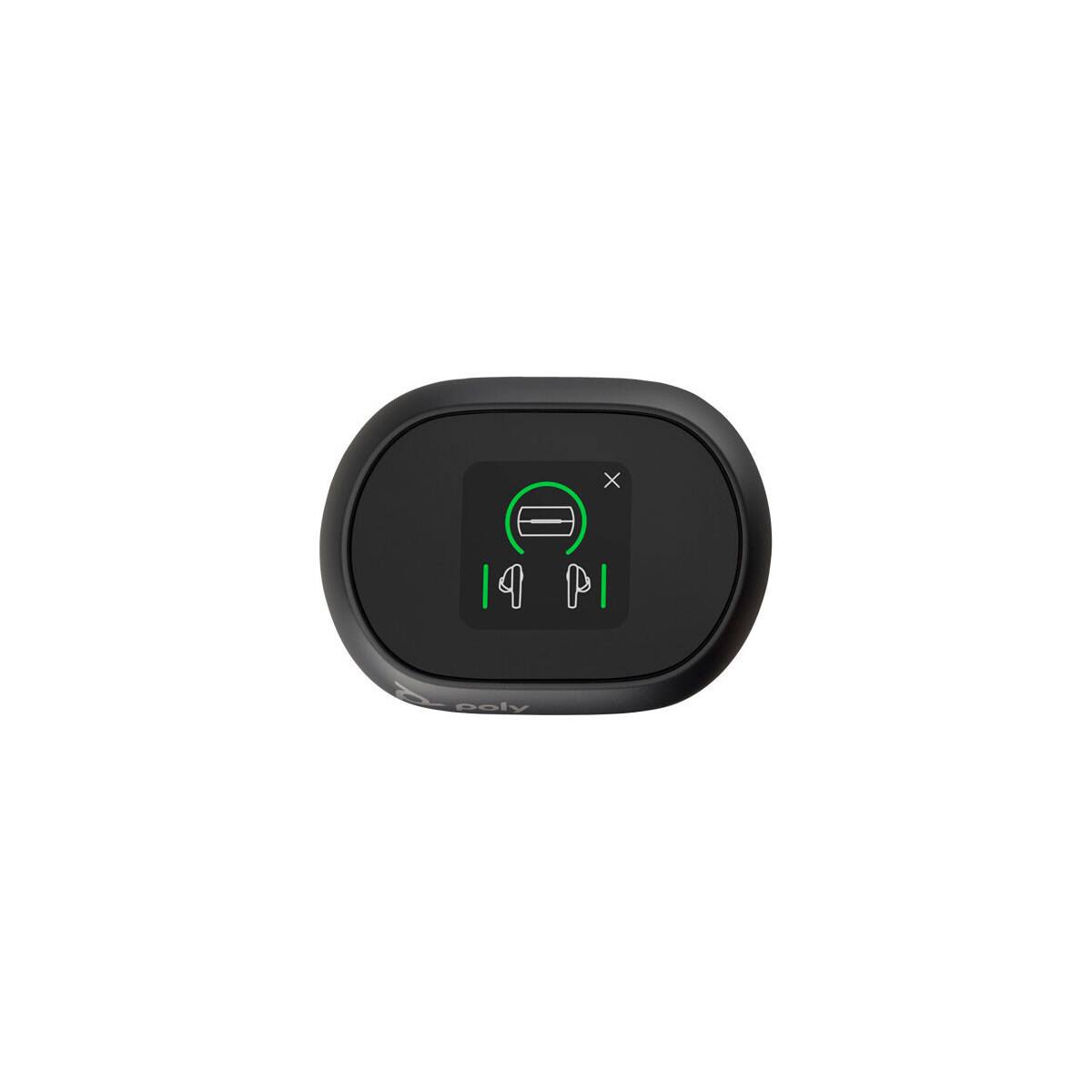 Alt View 2. HP - HP Poly Voyager Free 60+ UC True Wireless Active Noise Canceling Earbuds, Zoom Certified, Carbon Black - Black.