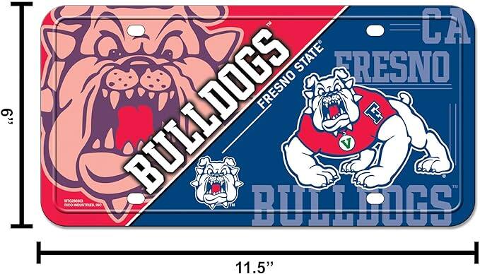 6" | TM CA STATE FRESNO BULLDOGS FRESNO F 400 CTM RICO INDUSTRIES INC. TM BULLDOGS 11.5"