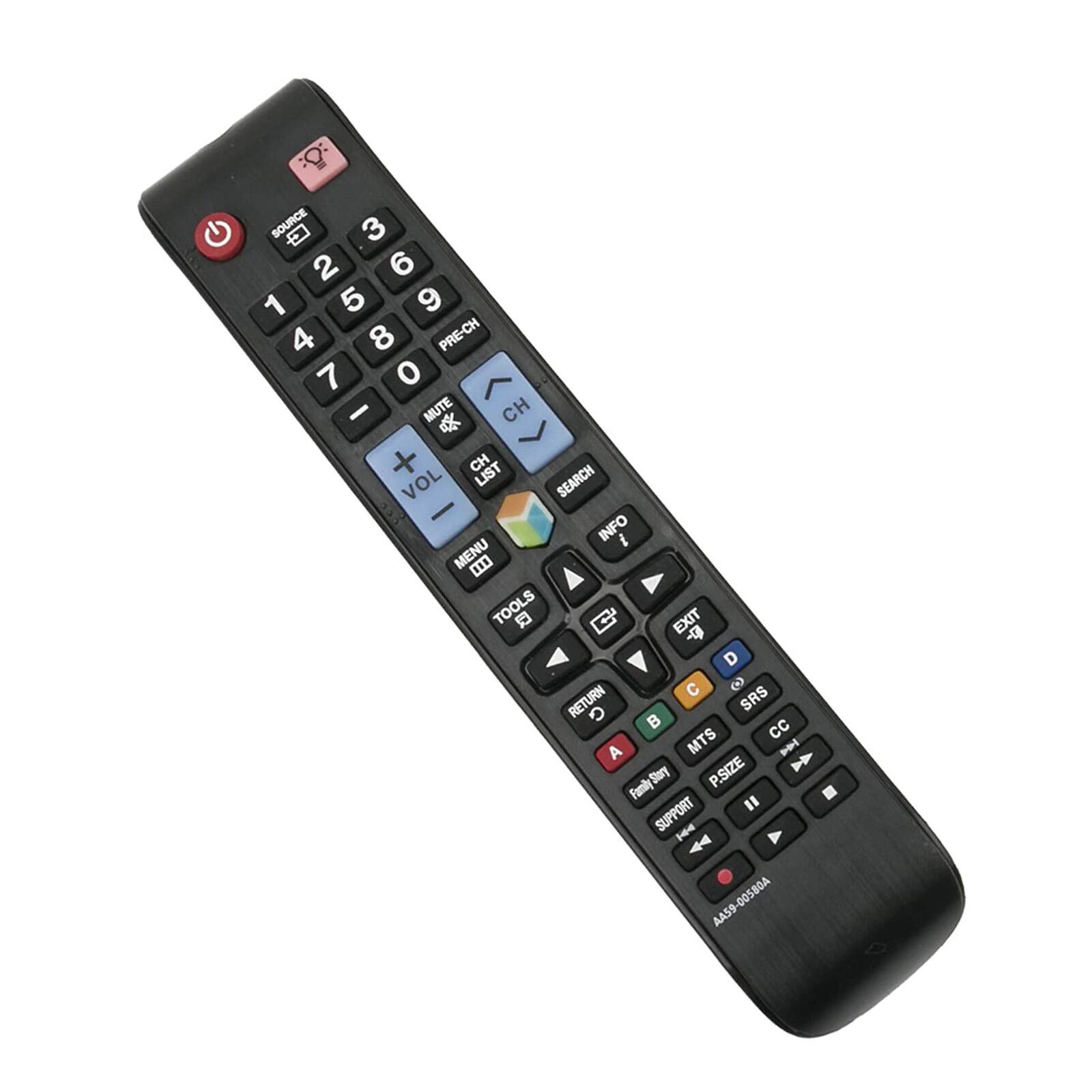 :O: SOURCE  3 2 6 1 5 9 4 8 PRE-CH 7 o - MUTE  CH + CH LIST SEARCH VOL  INFO I MENU  TOOLS  C EXIT - D   RETURN SRS   MTS cc A  P.SIZE  SUPPORT AA59-00580A