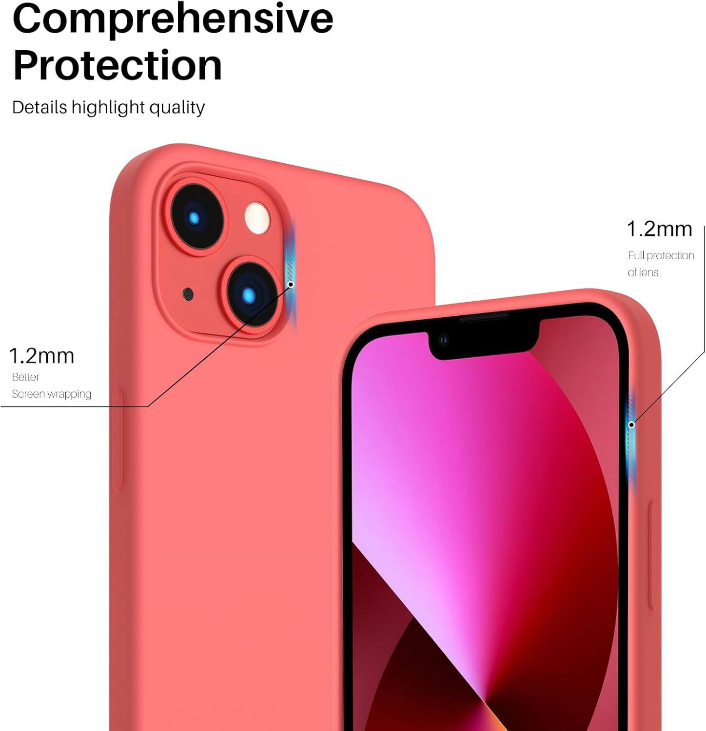 Comprehensive Protection Details highlight quality 1.2mm Full protection of lens 1.2mm Better Screen wrapping