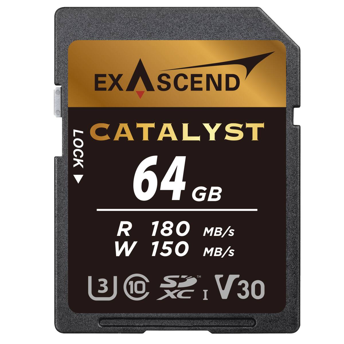 EXASCEND CATALYST LOCK 64 GB R 180 MB/s W 150 MB/s U3 V30 XC I