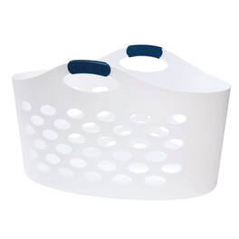 RubberMaid - 1.5 Capacity Flex N Carry Portable Flexible Laundry Basket - White