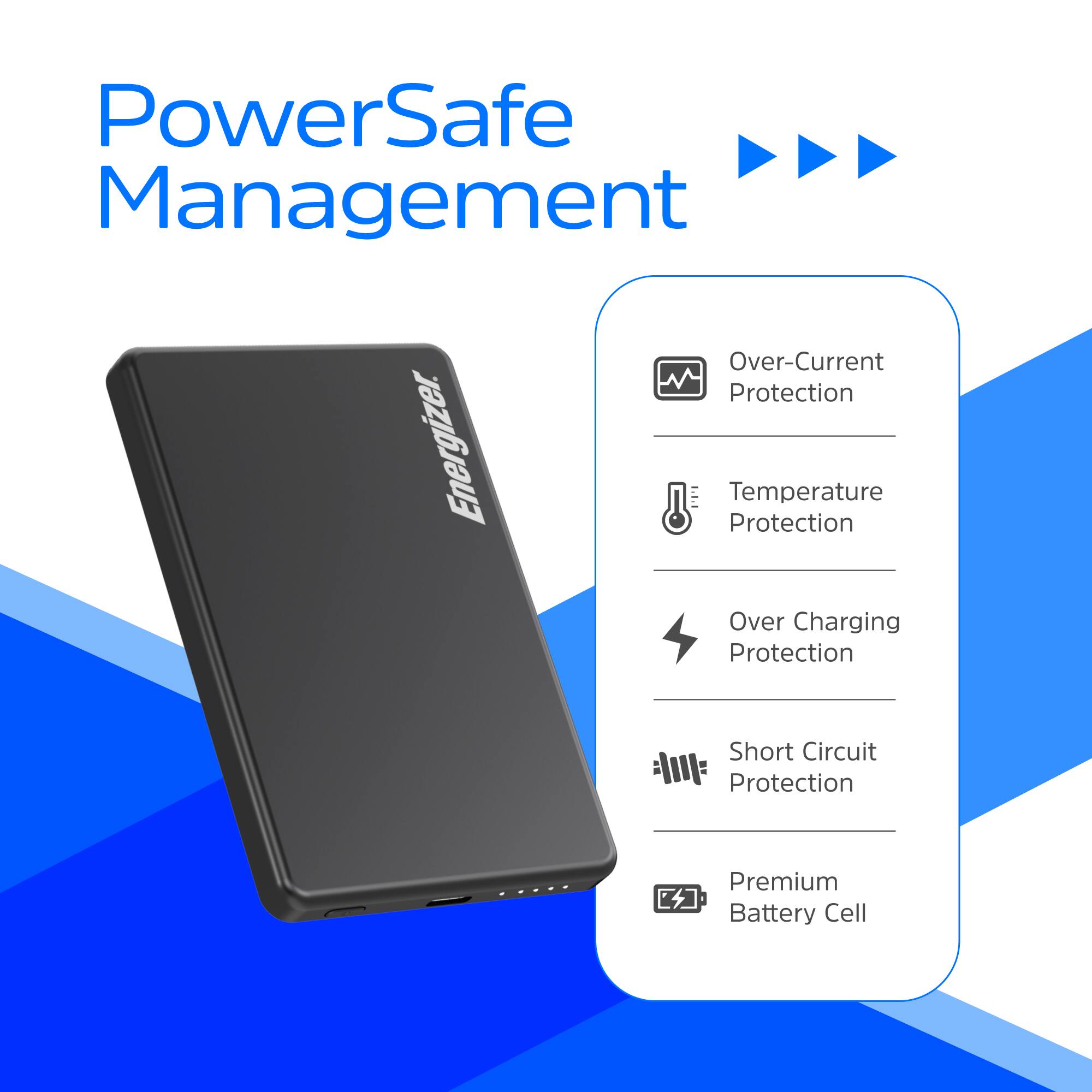 PowerSafe Management  
- Over-Current Protection  
- Temperature Protection  
- Over Charging Protection  
- Short Circuit Protection  
- Premium Battery Cell