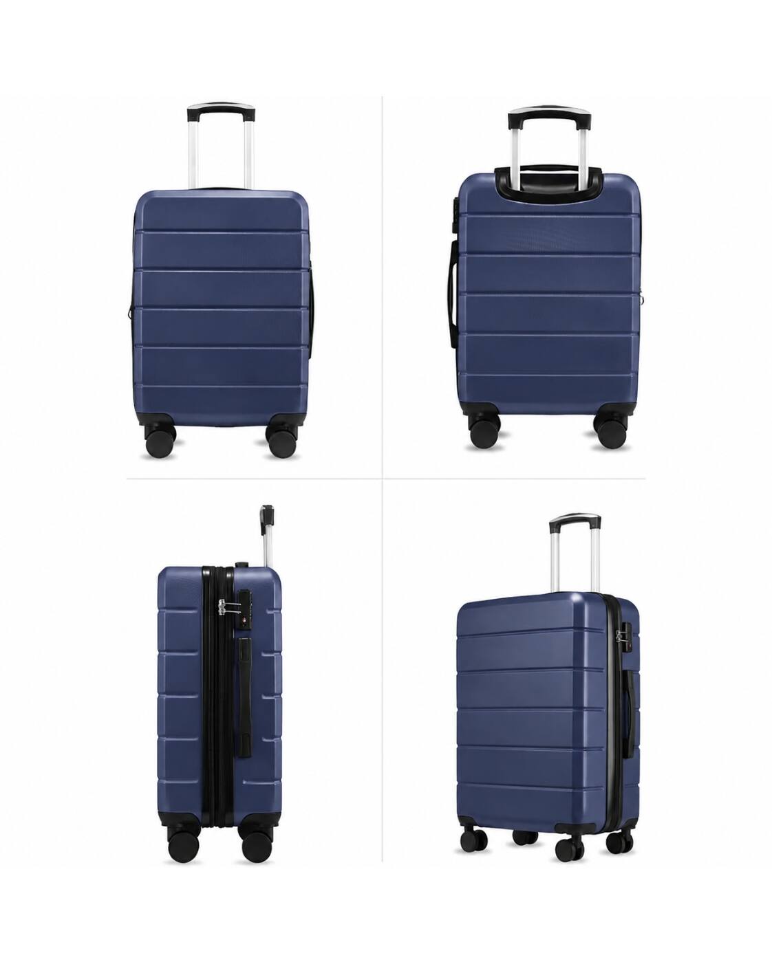 Alt View 3. LUGGEX - LUGGEX 20 Inch Carry On Luggage Airline Approved Expandable Hardside Suitcase with Spinner Wheels and TSA Lock - EX-Lite - Blue.