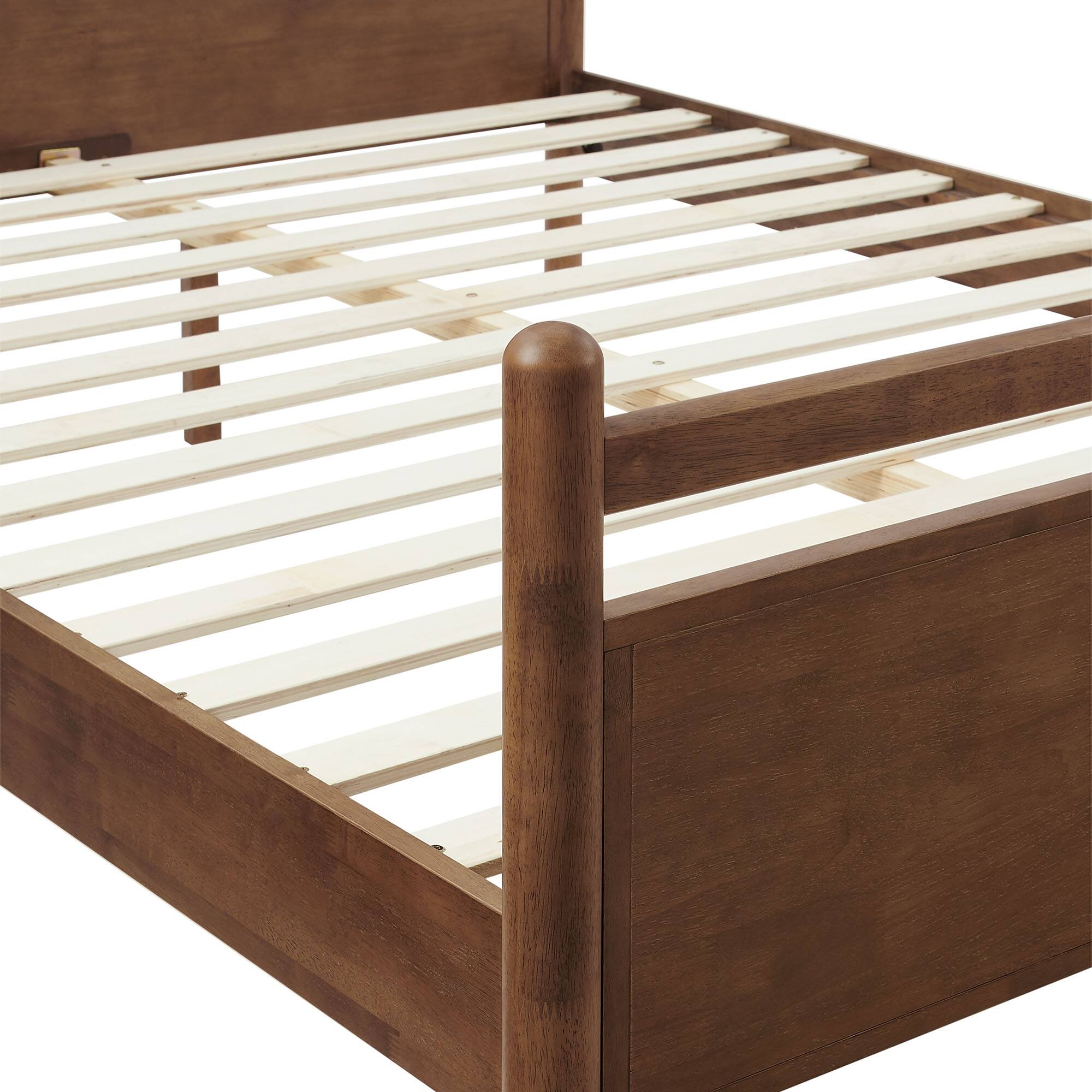 Alt View 6. Modway - Leni Wood Platform Bed Frame by Modway - Walnut Heathered Ivory.