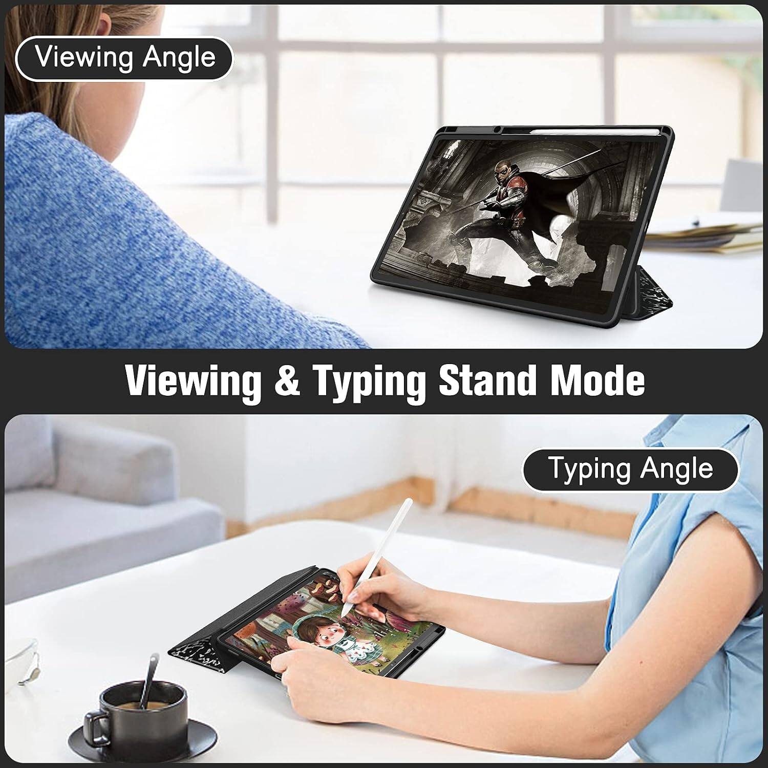 Viewing Angle  
Viewing & Typing Stand Mode  
Typing Angle