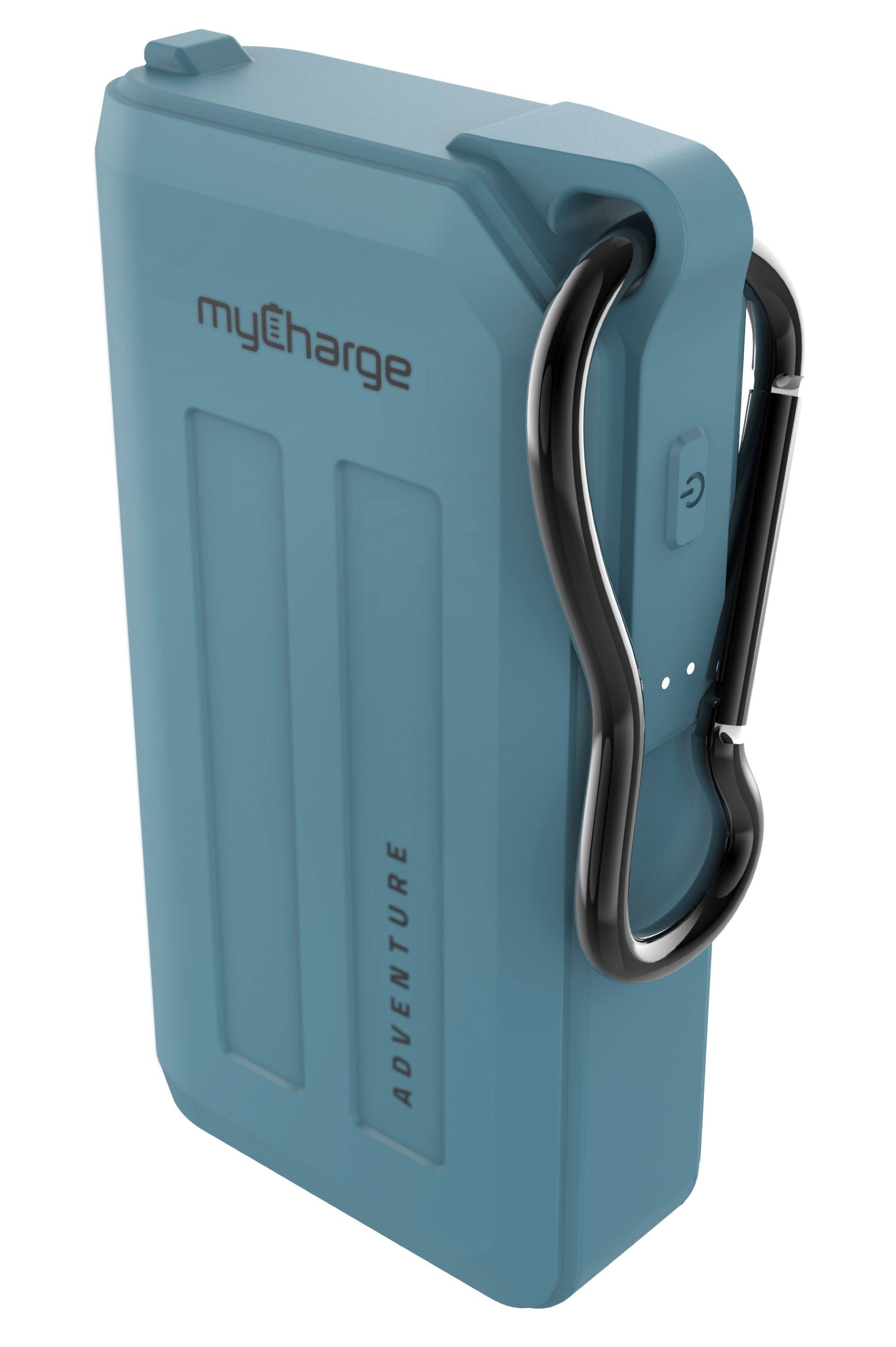 Front. myCharge - Adventure H2O 6700mAh Portable Charger for Most USB enabled Devices - Blue.