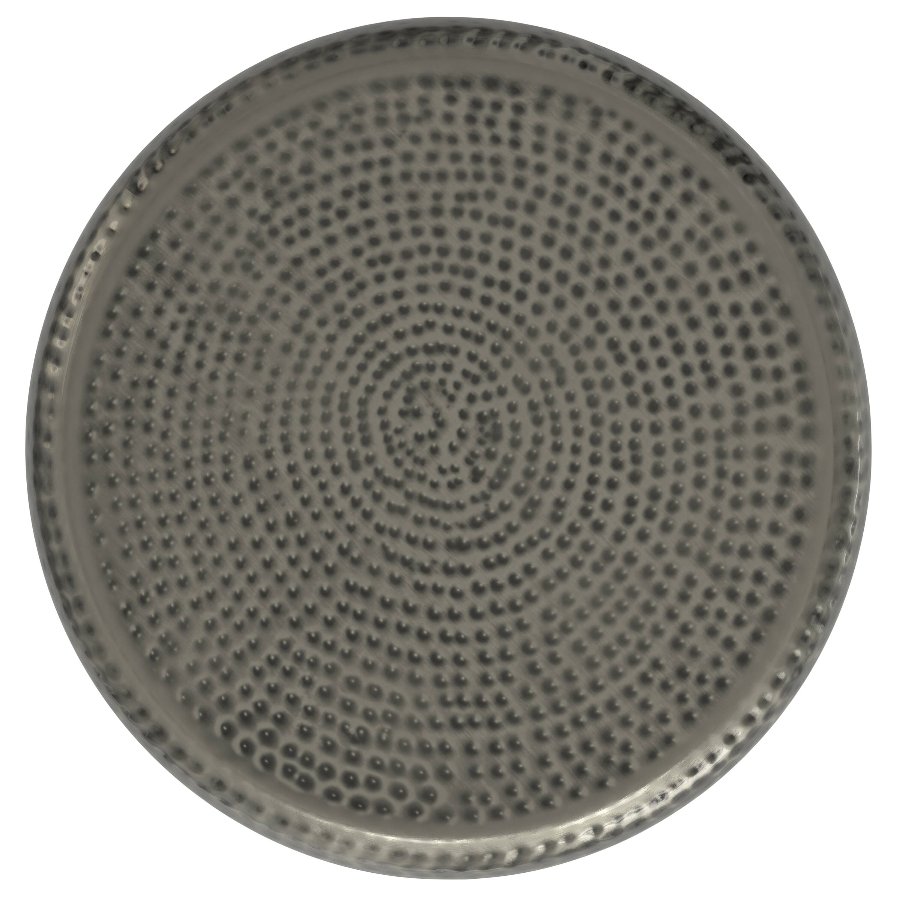 Back. Simpli Home - Preston Modern Industrial 22 inch Wide Metal Metal Side Table in Antique Silver , Fully Assembled - Antique Silver.