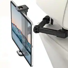 Kitcheniva - Adjustable Car Headrest Tablet Holder Mount for iPad iPhone Galaxy 6" to 13" - Black