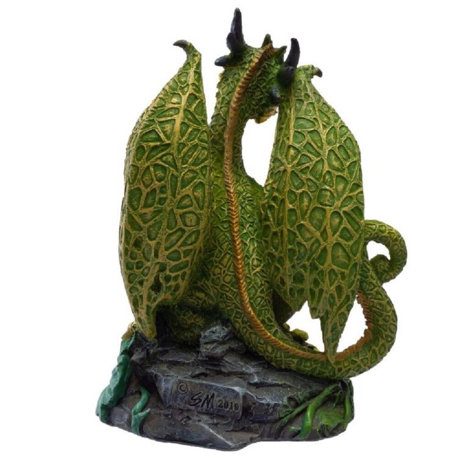 Left. Pacific Trading - Cantaloupe Dragon Resin Figurine by Stanley Morrison 4.75 inch.