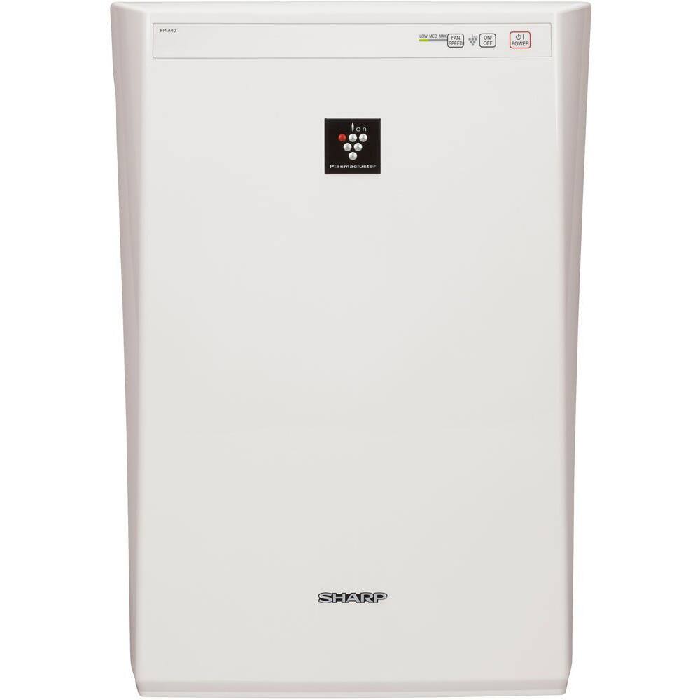 Sure, here is the corrected and grouped text from the image:

- FP-A40
- Plasmacluster
- SHARP
- LOW MED HIGH FAN
- ON/OFF
- POWER
- SPEO OFF
- lon on
- Psmactustar