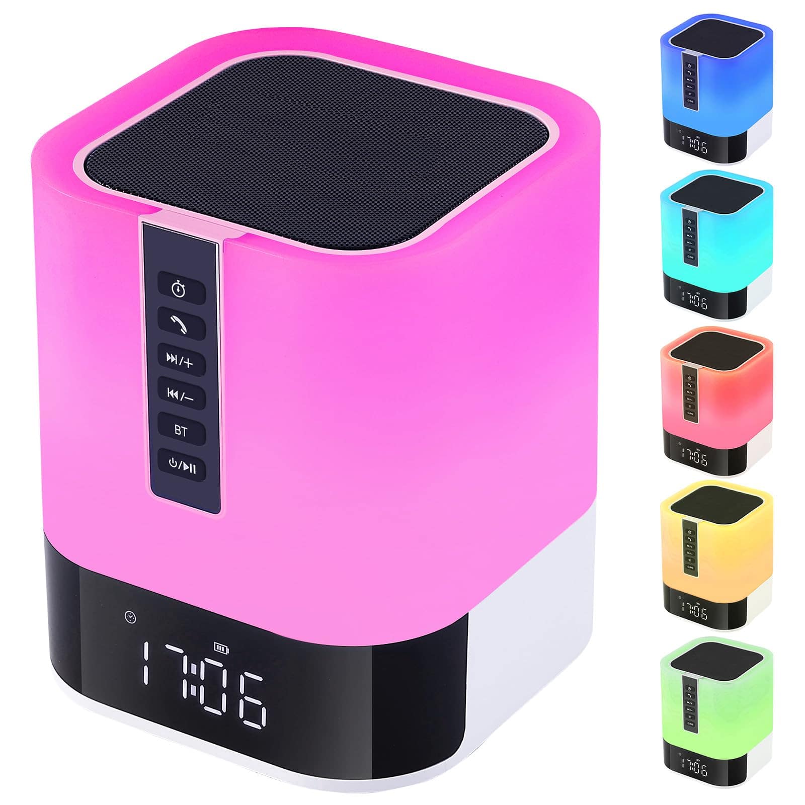 Cedar Assembly - Wireless For Bedroom Changing Bedside Lamp With 12 24h Digital Night Light Alarm Clock Mp3 Music Player T - Default