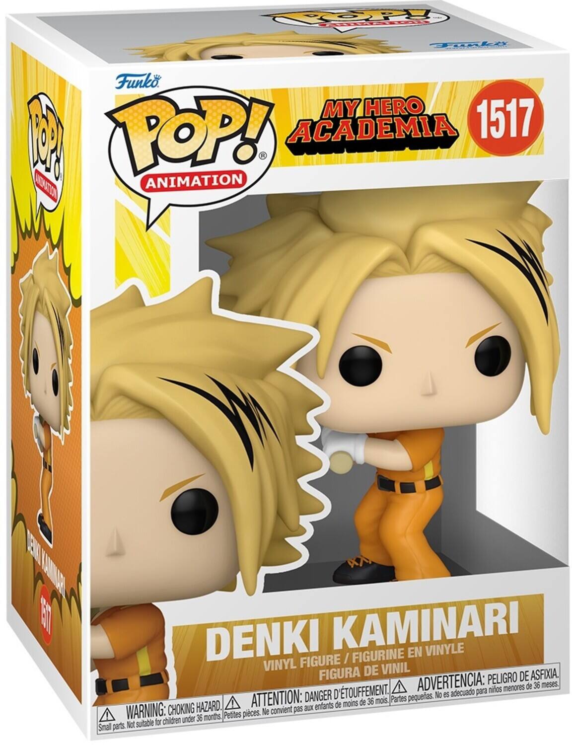 Funko POP! Animation MY HERO ACADEMIA 1517 Denki Kaminari Vinyl Figure / Figurine en Vinyle / Figura de Vinil. Advertencia: Peligro de asfixia. No es adecuado para niños menores de 36 meses. Warning: Choking Hazard. Small parts. Not suitable for children under 36 months.