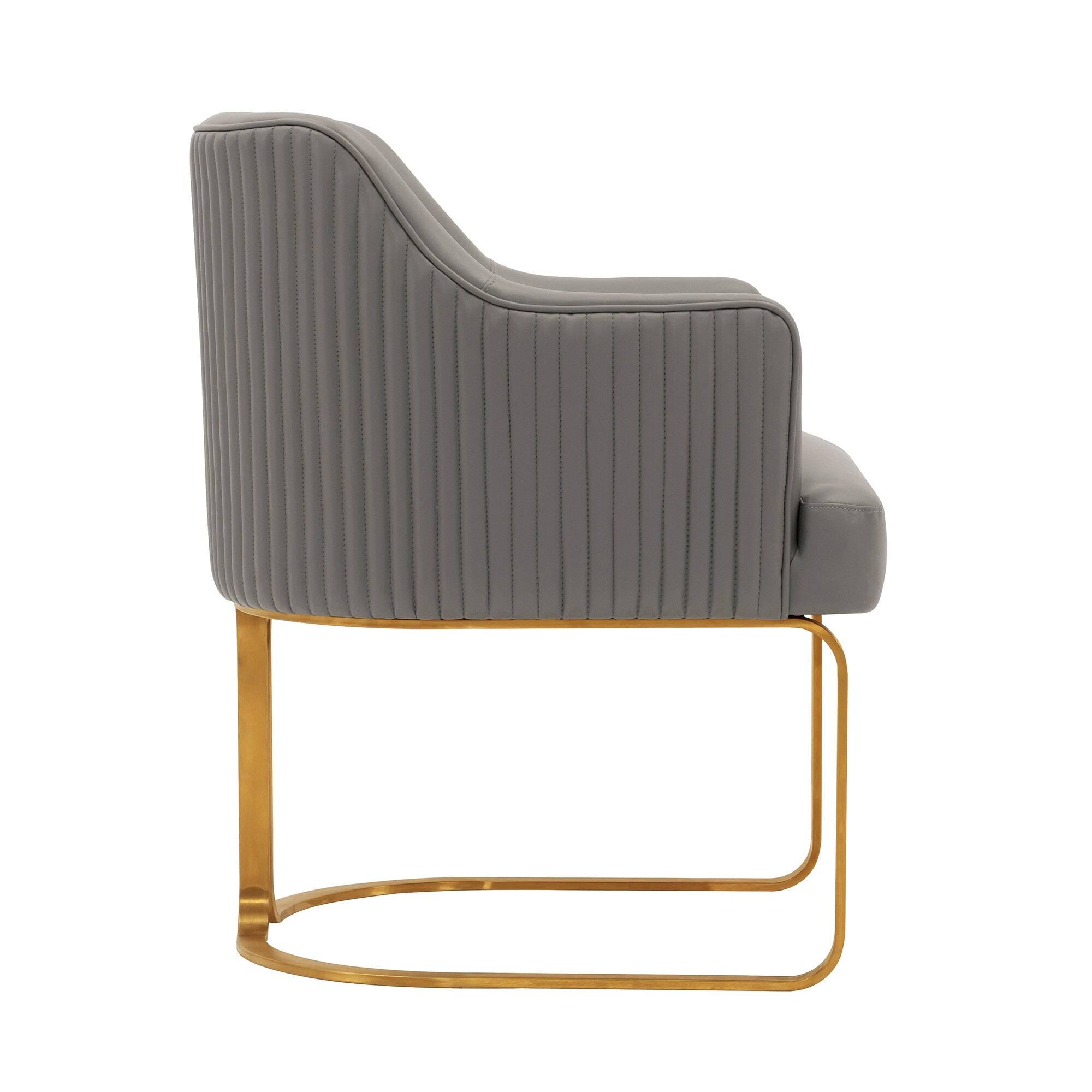 Alt View 1. Manhattan Comfort - Raya Modern Wood Vegan Leather Dining Chair - Taupe.