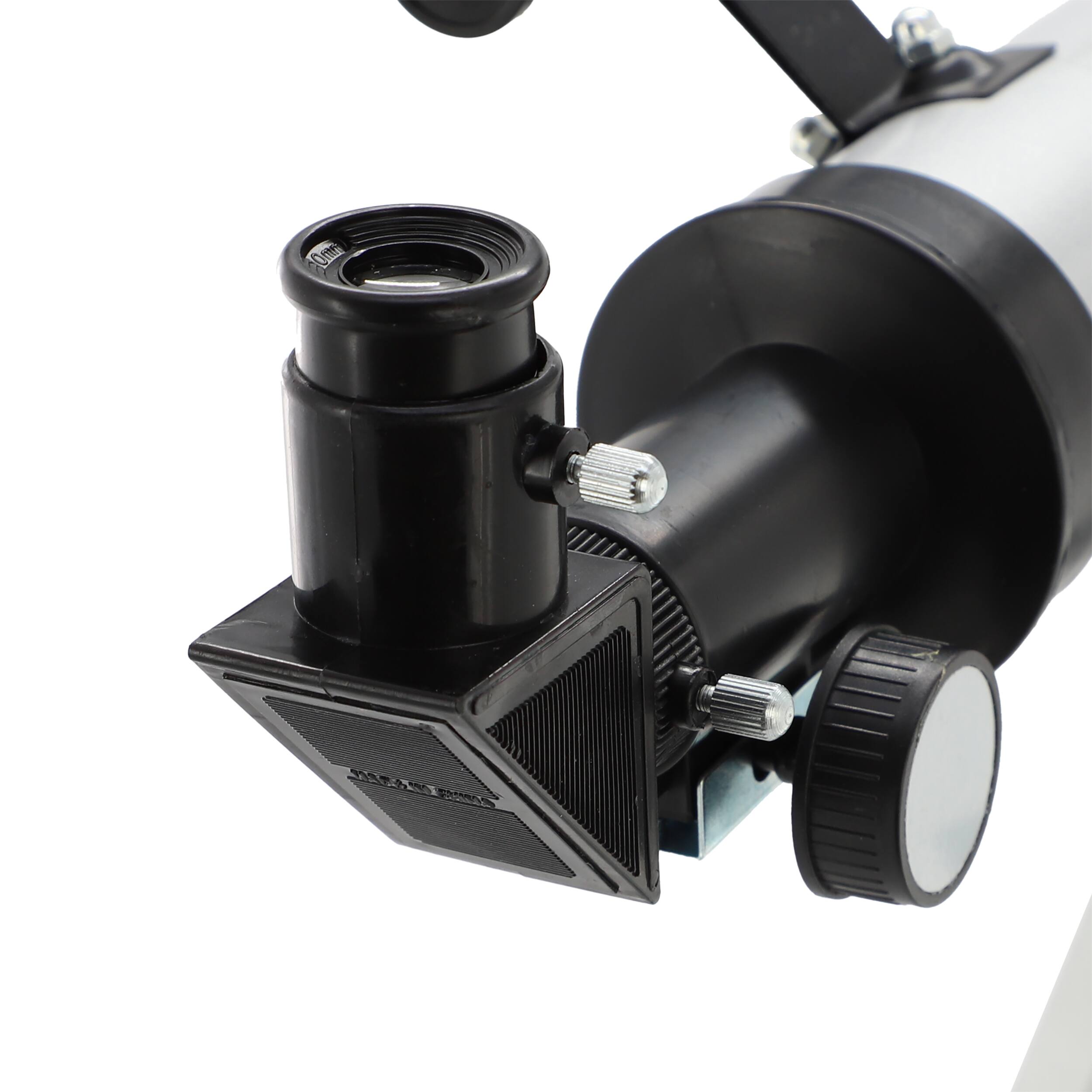 Back. Vivitar - Vivitar 60x/120x Refractor Telescope with Adjustable Full Size Tripod - Silver.