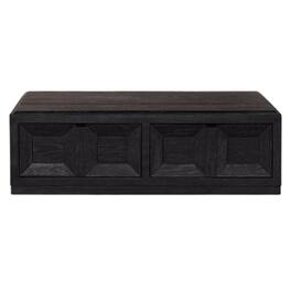Manhattan Lane - Kizie Coffee Table, Drawers, Caster Wheels, Rubberwood, 54 Inch - Black