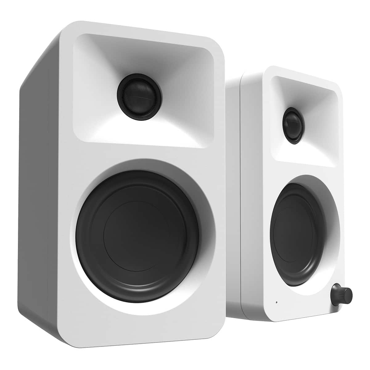 Kanto - ORA 100W Powered Reference Desktop Speakers with USB-C Input and Bluetooth - Pair - Matte White