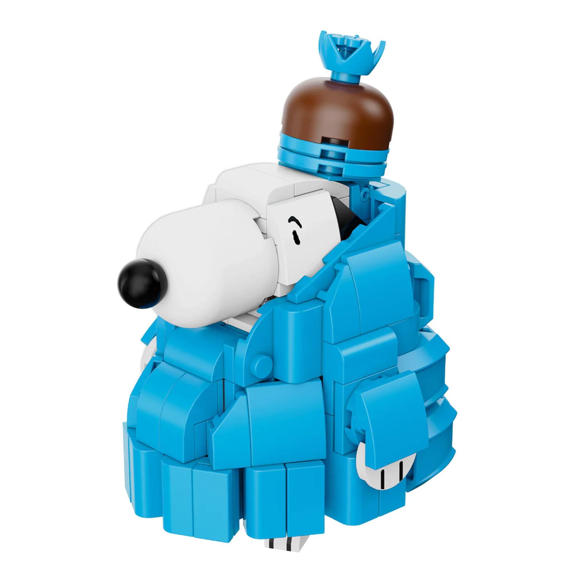 Alt View 2. Brickcraft - Peanuts Snoopy Puffer Jacket 188-Piece Brickcraft Building Set - Blue.
