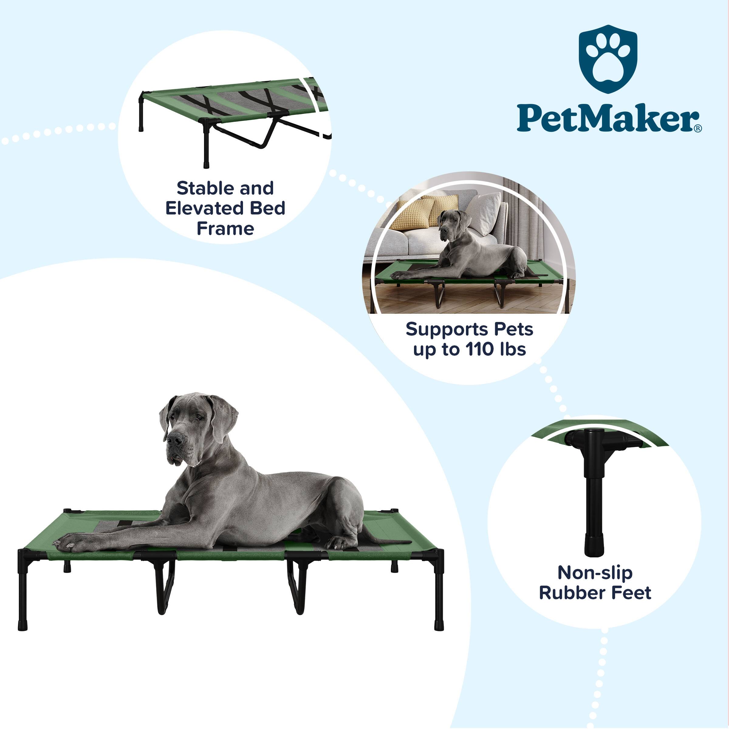 PetMaker Stable and Elevated Bed Frame Supports Pets up to 110 lbs Non-slip Rubber Feet