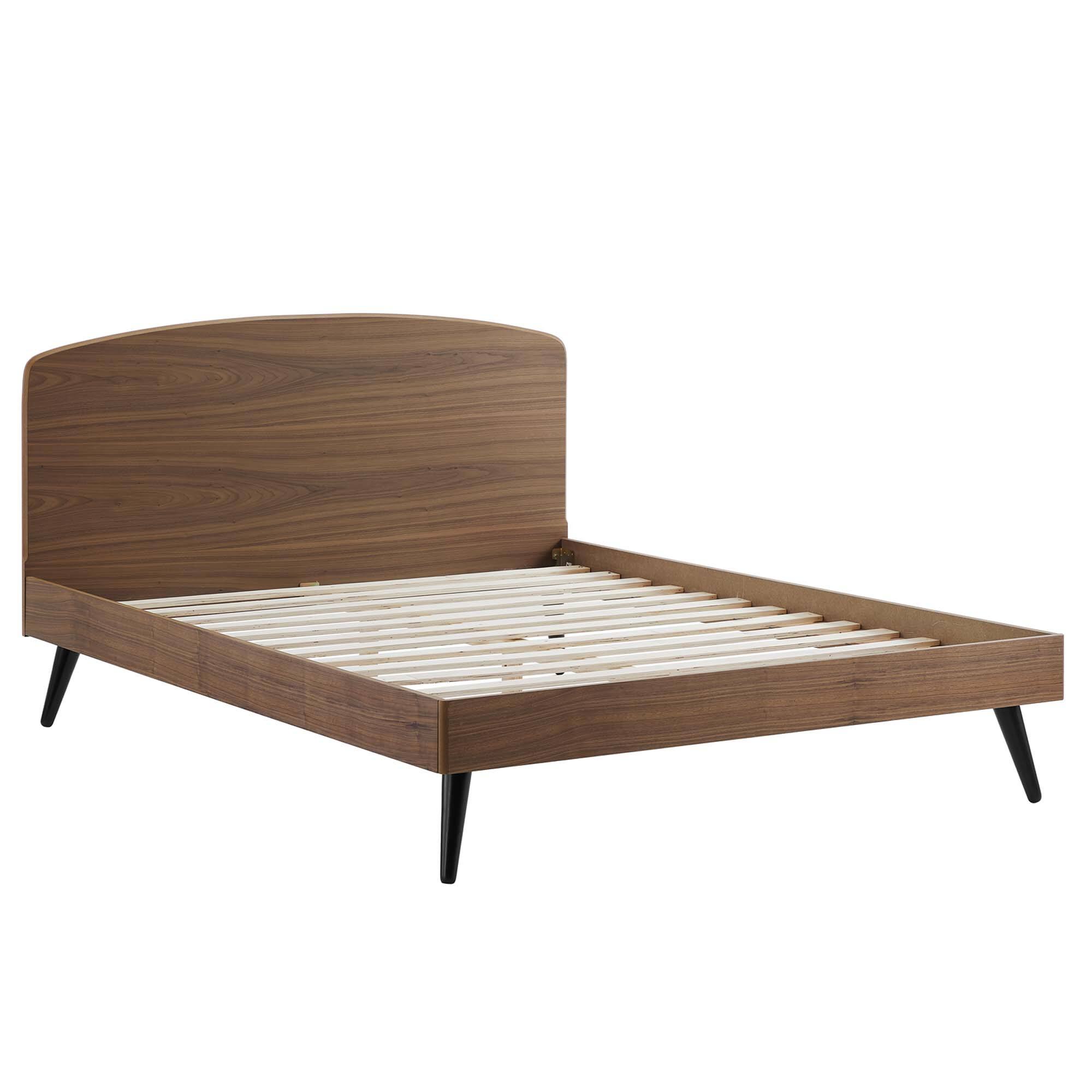Back. Modway - Current Performance Velvet Twin Platform Bed - Red.
