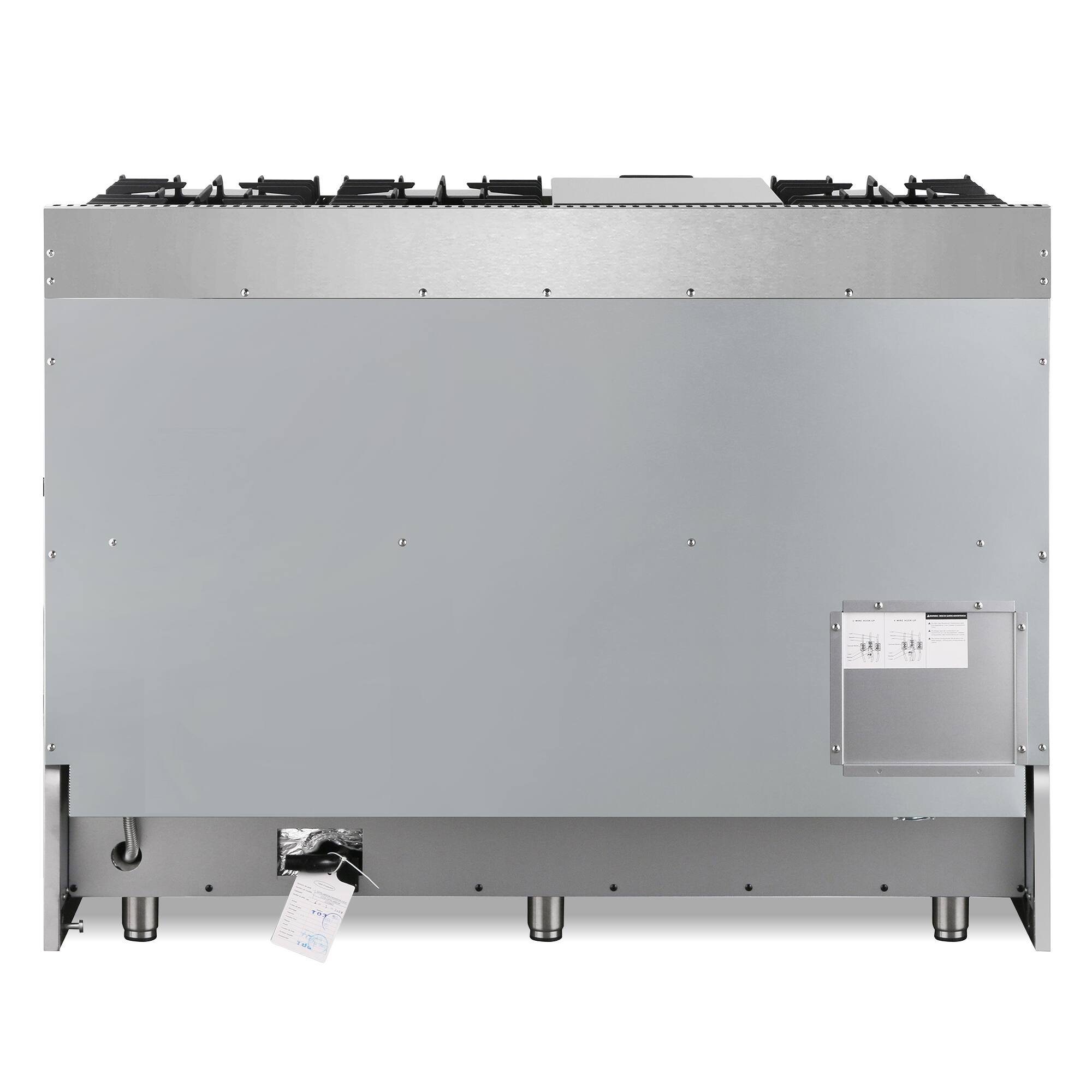 Alt View 8. COSMO - COS-DFRL486GK 48 in. Lumin Collection 6.7 cu. ft. Double Oven Dual Fuel Range with 6 Sealed Burners, Rapid Convection - Stainless Steel.