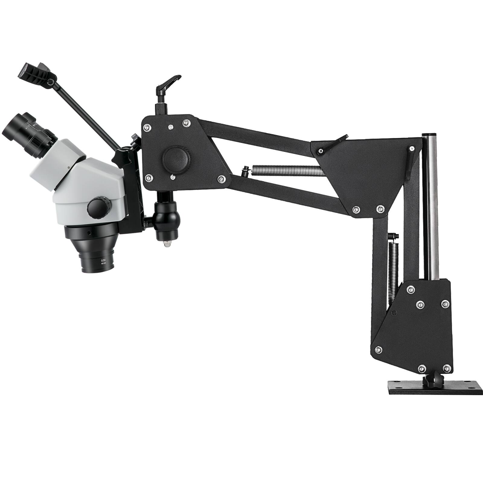 Alt View 2. VEVOR - Micro Inlaid Mirror Multi-Directional Microscope with Spring Bracket Multi-Directional Micro-Setting Microscope - Black.