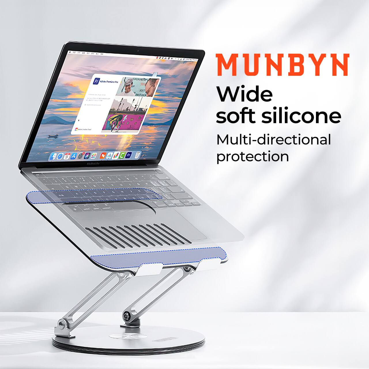 MUNBYN  
Wide soft silicone  
Multi-directional protection