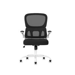 HTUTWOO - Mesh Ergonomic Office Chair with Lumbar Support & Flip Armrests –Adjustable Desk Chair for Home, Study Room and Office - White