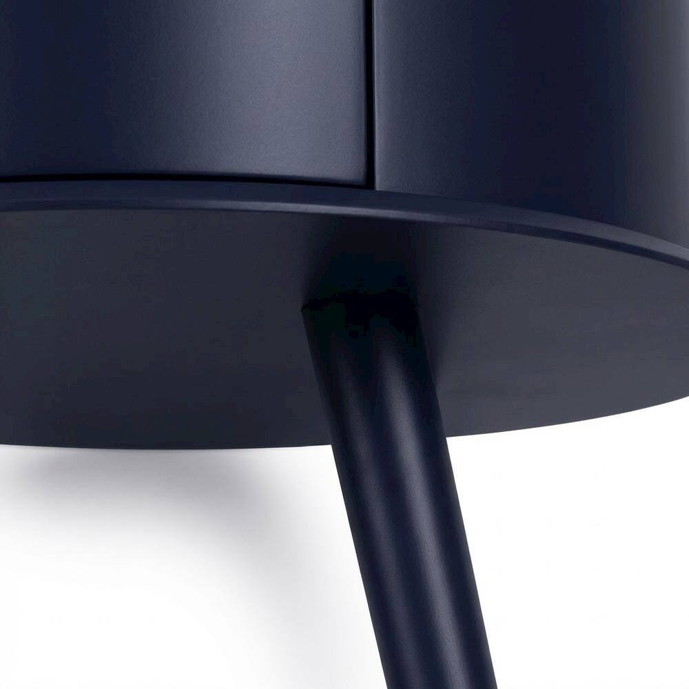 Back. FurniFact - Navy Blue Nightstand with Modern Design and Sturdy Construction - Brown.