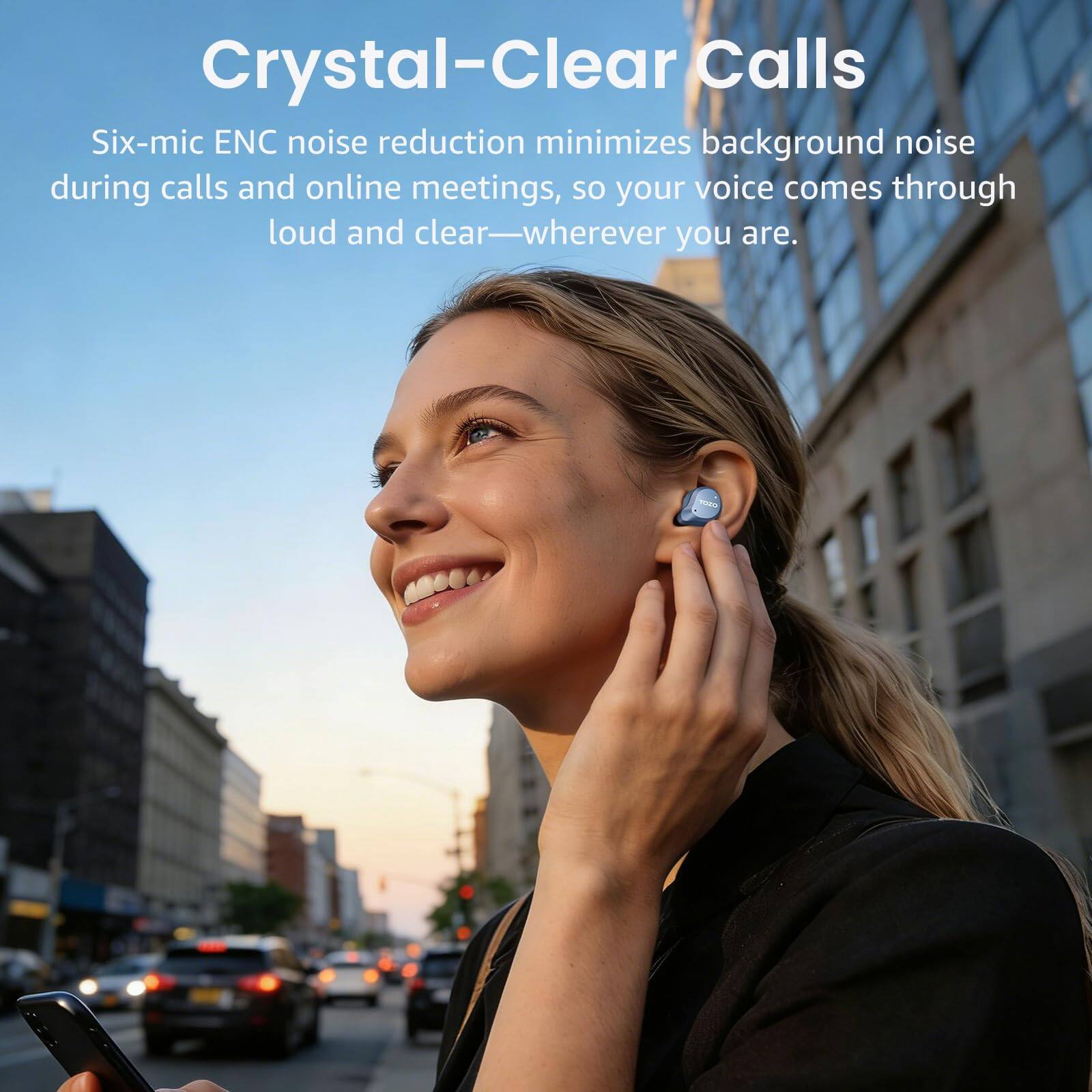 Crystal-Clear Calls

Six-mic ENC noise reduction minimizes background noise during calls and online meetings, so your voice comes through loud and clear—wherever you are.